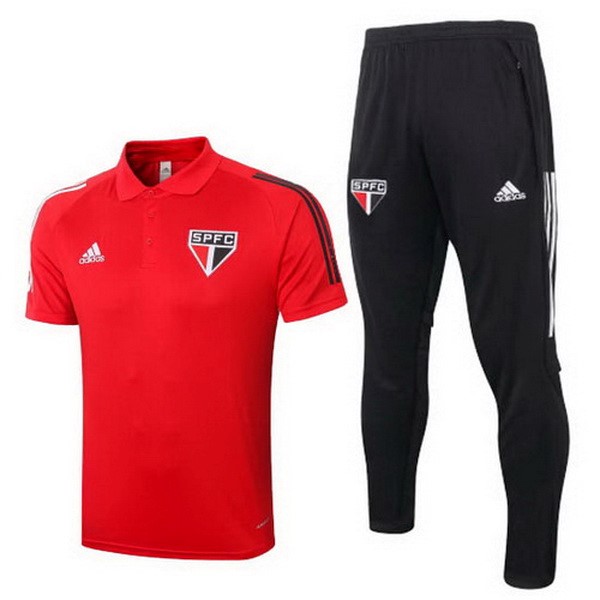 Polo São Paulo Conjunto Completo 2020-21 Rojo Negro